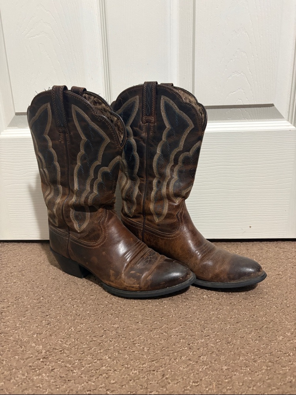 Ariat Brown Leather Women's Western Heeled Boots
